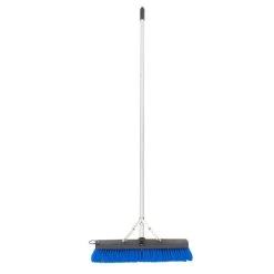 Carlisle 3621961814 Sweep Complete 18" Push Broom With Blue Unflagged Bristles And 60" Handle With Squeegee -Unger Sales 1122685