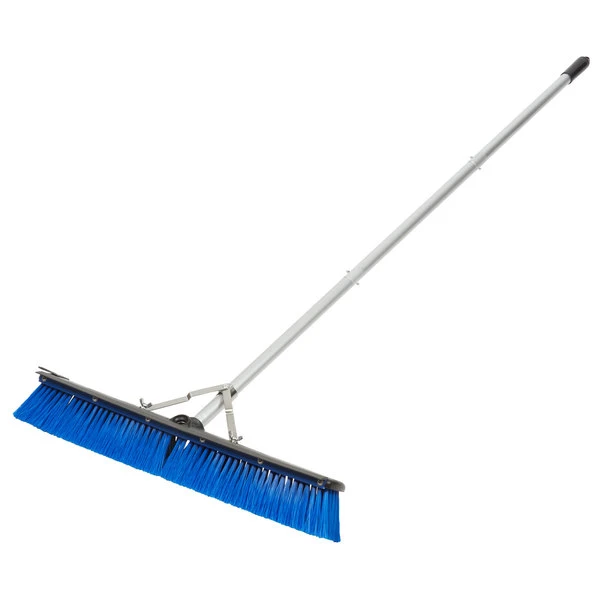 Carlisle 3621962414 Sweep Complete 24" Push Broom With Blue Unflagged Bristles And 60" Handle With Squeegee 4 Carlisle 3621962414 Sweep Complete 24" Push Broom With Blue Unflagged Bristles And 60" Handle With Squeegee - Image 2