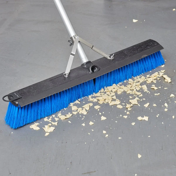 Carlisle 3621962414 Sweep Complete 24" Push Broom With Blue Unflagged Bristles And 60" Handle With Squeegee 3 Carlisle 3621962414 Sweep Complete 24" Push Broom With Blue Unflagged Bristles And 60" Handle With Squeegee