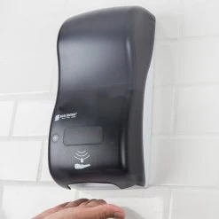San Jamar SHF900TBK Rely Pearl Black Hybrid Touchless Foam Soap Dispenser - 5 1/2" X 4" X 12"