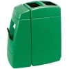 Commercial Zone 75813699 Islander Haven 1 55 Gallon Green Rectangular Open Top Waste Container With Paper Towel Dispenser, Squeegee, And Windshield Wash Station -Unger Sales 1383087