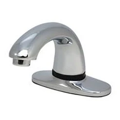 Rubbermaid 1782742 Milano Chrome Single Hole Deck Mounted Hands-Free Sensor Faucet With 3 3/4" Spout, Mixing Valve, And Supply Hoses