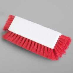 Carlisle 40422EC05 Sparta Spectrum 10" Hi-Lo Red Floor Scrub Brush With End Bristles