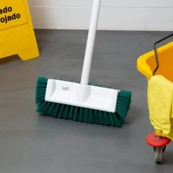 Carlisle 40422EC09 Sparta Spectrum 10" Hi-Lo Green Floor Scrub Brush With End Bristles 7 Carlisle 40422EC09 Sparta Spectrum 10" Hi-Lo Green Floor Scrub Brush With End Bristles -Unger Sales 1766708