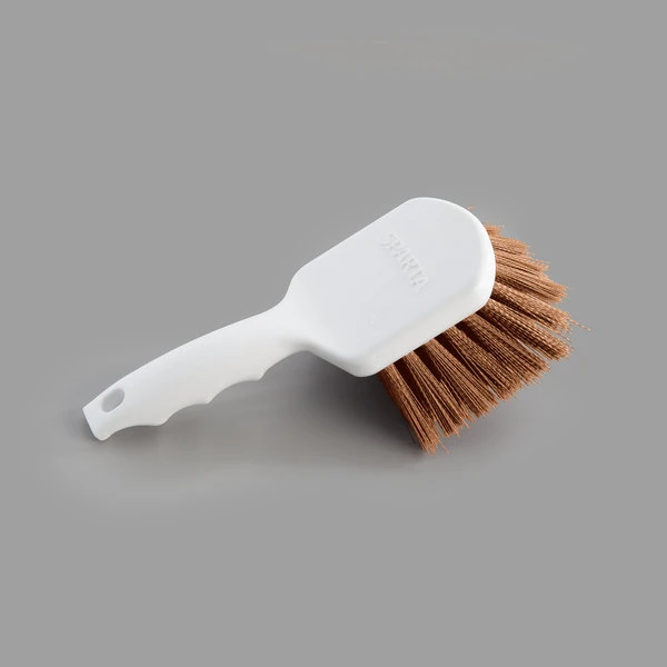Carlisle 40541EC25 Sparta Spectrum 8" Tan General Clean Up / Pot Scrub Brush 4 Carlisle 40541EC25 Sparta Spectrum 8" Tan General Clean Up / Pot Scrub Brush - Image 2