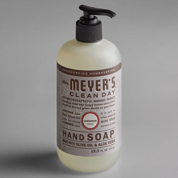 Mrs. Meyer's® Mrs. Meyer's Clean Day 651311 12.5 Oz. Lavender Scented Hand Soap With Pump - 6/Case 4 Mrs. Meyer's® Mrs. Meyer's Clean Day 651311 12.5 Oz. Lavender Scented Hand Soap With Pump - 6/Case - Image 2