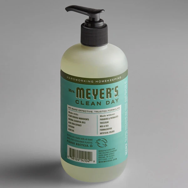 Mrs. Meyer's® Mrs. Meyer's Clean Day 651344 12.5 Oz. Basil Scented Hand Soap With Pump - 6/Case 5 Mrs. Meyer's® Mrs. Meyer's Clean Day 651344 12.5 Oz. Basil Scented Hand Soap With Pump - 6/Case - Image 3