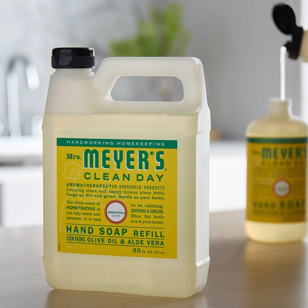 Mrs. Meyer's® Mrs. Meyer's Clean Day 666708 33 Oz. Honeysuckle Scented Hand Soap Refill - 6/Case 3 Mrs. Meyer's® Mrs. Meyer's Clean Day 666708 33 Oz. Honeysuckle Scented Hand Soap Refill - 6/Case