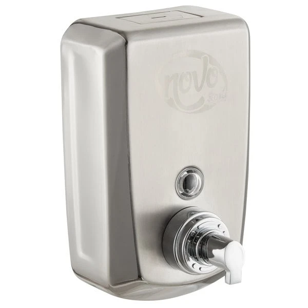 Novo By Noble Chemical Novo 40 Oz. Stainless Steel Surface Mounted Foaming Soap / Sanitizer Dispenser 4 Novo By Noble Chemical Novo 40 Oz. Stainless Steel Surface Mounted Foaming Soap / Sanitizer Dispenser - Image 2