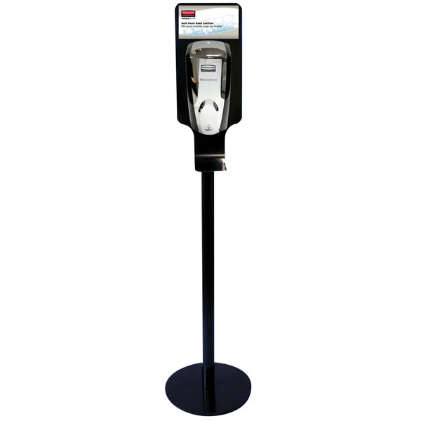 Rubbermaid FG750824 Autofoam Black Metal Hand Sanitizer Station Stand 3 Rubbermaid FG750824 Autofoam Black Metal Hand Sanitizer Station Stand