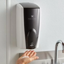 Rubbermaid FG750138 Autofoam 1100 ML White / Black Pearl Automatic Hands-Free Soap Dispenser