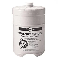 Kutol Pro 4707 Walnut Scrub Rainforest Scented Heavy-Duty Hand Cleaner With Natural Scrubbers Flat Top 1 Gallon Container - 4/Case