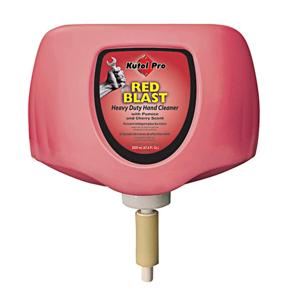 Kutol Pro 7767 Red Blast Cherry Scented Heavy-Duty Hand Cleaner With Pumice 2000 ML / 2 L Cartridge For Kutol DuraView Dispensers - 4/Case 3 Kutol Pro 7767 Red Blast Cherry Scented Heavy-Duty Hand Cleaner With Pumice 2000 ML / 2 L Cartridge For Kutol DuraView Dispensers - 4/Case