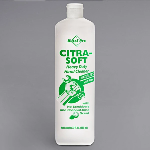 Kutol Pro 2384 Citra-Soft Coconut-Lime Scented Heavy-Duty Waterless Hand Cleaner 22 Oz. Squeeze Bottle - 12/Case 3 Kutol Pro 2384 Citra-Soft Coconut-Lime Scented Heavy-Duty Waterless Hand Cleaner 22 Oz. Squeeze Bottle - 12/Case