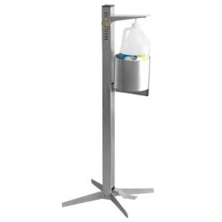 Controltek USA Controltek 565189 Shield 40 1/2" Pedal Activated Industrial Stainless Steel Hand Sanitizer Dispenser