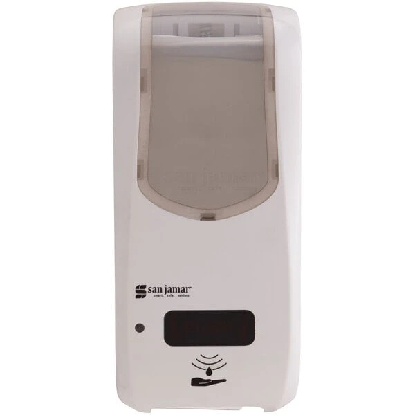 San Jamar SH970WHCL Summit Rely White Hybrid Automatic Hand Soap, Sanitizer, And Lotion Dispenser - 5 1/2" X 4" X 12" 3 San Jamar SH970WHCL Summit Rely White Hybrid Automatic Hand Soap, Sanitizer, And Lotion Dispenser - 5 1/2" X 4" X 12"