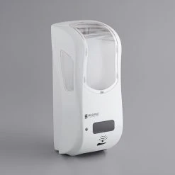 San Jamar SHF970WHCL Summit Rely White Hybrid Automatic Foam Hand Soap And Sanitizer Dispenser - 5 1/2" X 4" X 12"