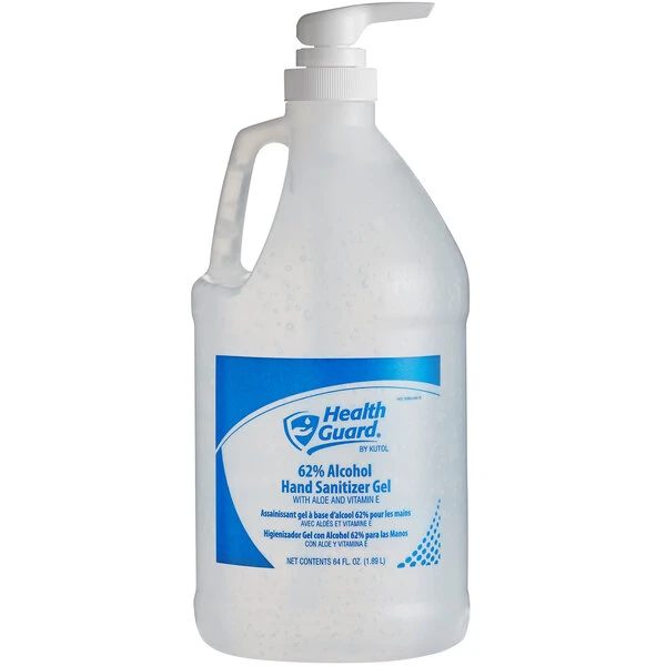 Kutol 5679 Health Guard 64 Oz. / 1.89 Liter / 1/2 Gallon Dye And Fragrance Free 62% Alcohol Instant Hand Sanitizer Gel With Pump 4 Kutol 5679 Health Guard 64 Oz. / 1.89 Liter / 1/2 Gallon Dye And Fragrance Free 62% Alcohol Instant Hand Sanitizer Gel With Pump - Image 2