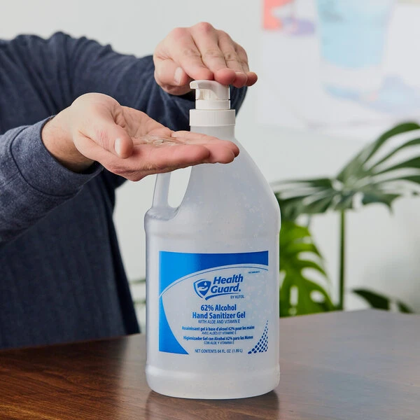 Kutol 5679 Health Guard 64 Oz. / 1.89 Liter / 1/2 Gallon Dye And Fragrance Free 62% Alcohol Instant Hand Sanitizer Gel With Pump 3 Kutol 5679 Health Guard 64 Oz. / 1.89 Liter / 1/2 Gallon Dye And Fragrance Free 62% Alcohol Instant Hand Sanitizer Gel With Pump