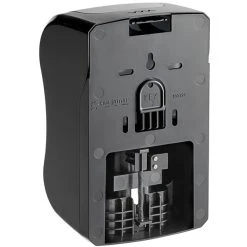 San Jamar S970BKSS Summit Rely Black Manual Hand Soap, Sanitizer, And Lotion Dispenser - 5 3/16" X 4" X 8 7/8" -Unger Sales 2124483