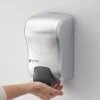San Jamar SF970SS Summit Rely Silver Manual Foam Hand Soap And Sanitizer Dispenser - 5 3/16" X 4" X 8 7/8" -Unger Sales 2133733