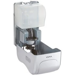 San Jamar S970SS Summit Rely Silver Manual Hand Soap, Sanitizer, And Lotion Dispenser - 5 3/16" X 4" X 8 7/8" -Unger Sales 2152913