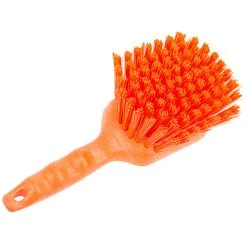 Carlisle 40541EC24 Sparta Spectrum 8" Orange General Clean Up / Pot Scrub Brush