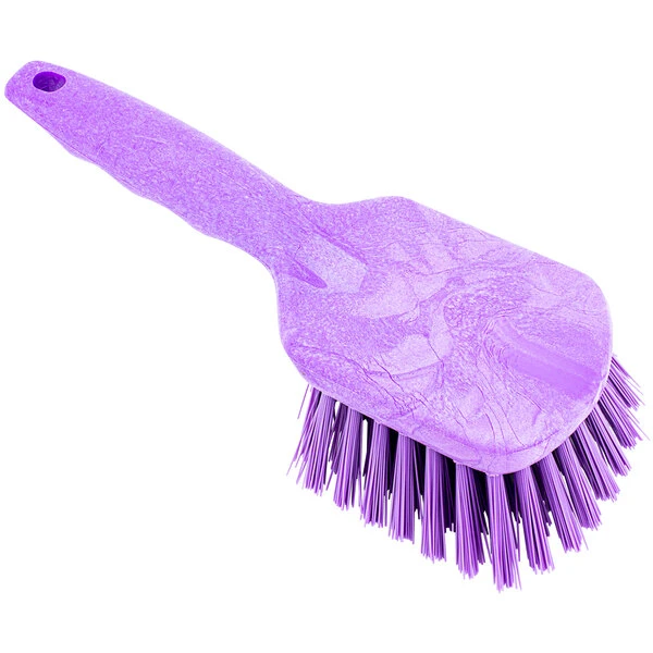 Carlisle 40541EC68 Sparta Spectrum 8" Purple General Clean Up / Pot Scrub Brush 5 Carlisle 40541EC68 Sparta Spectrum 8" Purple General Clean Up / Pot Scrub Brush - Image 3