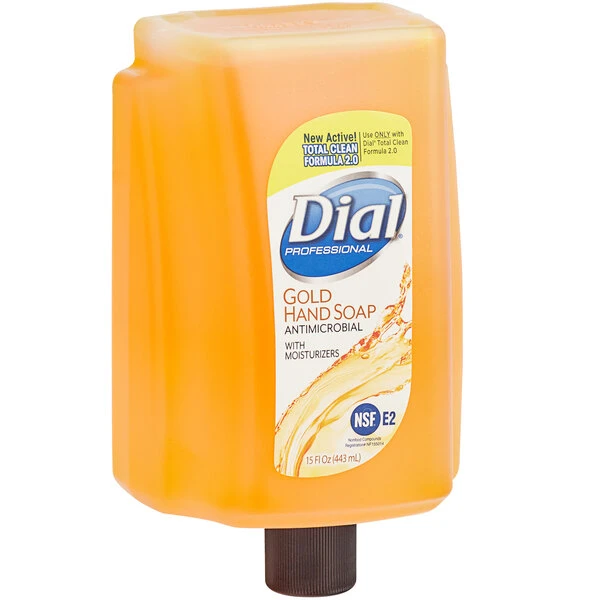 Dial® Dial DIA98561 Eco-Smart Gold Antibacterial 15 Oz. Liquid Hand Soap Refill - 6/Case 4 Dial® Dial DIA98561 Eco-Smart Gold Antibacterial 15 Oz. Liquid Hand Soap Refill - 6/Case - Image 2