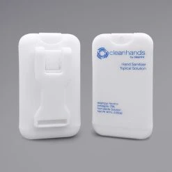 Cleanint, LLC Cleanint Cleanhands CH02RET-WTE White Clip-On Hand Sanitizer Dispenser - 2/Pack