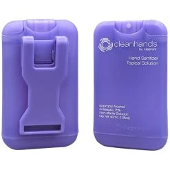 Cleanint, LLC Cleanint Cleanhands CH02RET-PUR Purple Clip-On Hand Sanitizer Dispenser - 2/Pack