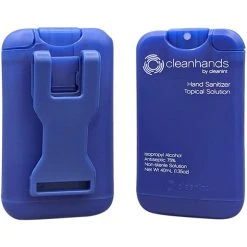 Cleanint, LLC Cleanint Cleanhands CH02RET-BLU Blue Clip-On Hand Sanitizer Dispenser - 2/Pack