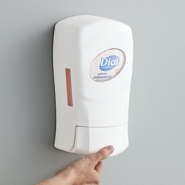 Dial® Dial DIA16656 FIT Universal 1.2 Liter Ivory Manual Hand Soap / Hand Sanitizer Dispenser 3 Dial® Dial DIA16656 FIT Universal 1.2 Liter Ivory Manual Hand Soap / Hand Sanitizer Dispenser