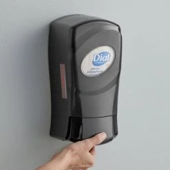 Dial® Dial DIA16619 FIT Universal Manual 1.2 Liter Slate Hand Soap / Hand Sanitizer Dispenser