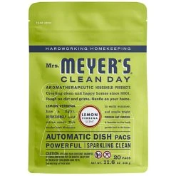 Mrs. Meyer's® Mrs. Meyer's Clean Day 306684 20-Count Lemon Verbena Dishwasher Pac - 6/Case