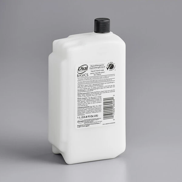 Dial® Dial DIA06046 Basics Hypoallergenic 1 Liter Liquid Hand Soap Refill 4 Dial® Dial DIA06046 Basics Hypoallergenic 1 Liter Liquid Hand Soap Refill - Image 2