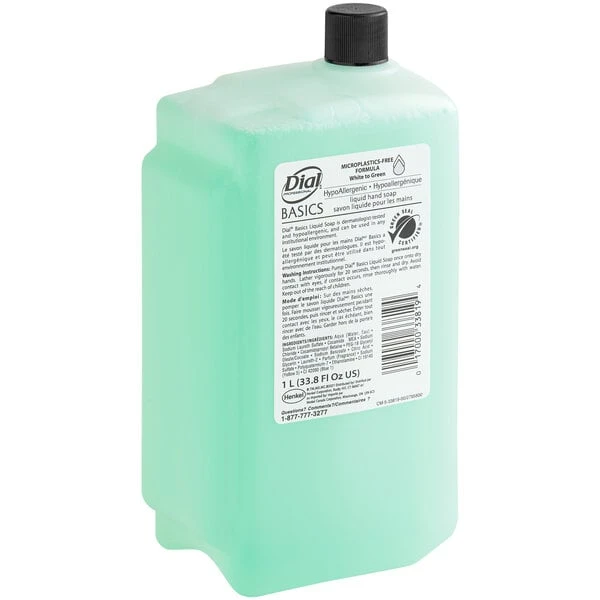 Dial® Dial DIA33821 Professional Basics 1 Liter Hypoallergenic Liquid Hand Soap 4 Dial® Dial DIA33821 Professional Basics 1 Liter Hypoallergenic Liquid Hand Soap - Image 2