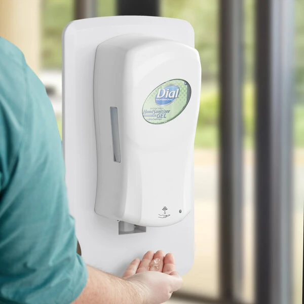 Dial® Dial DIA16652 FIT Universal Touch-Free 1 Liter Ivory Hand Soap / Hand Sanitizer Dispenser 3 Dial® Dial DIA16652 FIT Universal Touch-Free 1 Liter Ivory Hand Soap / Hand Sanitizer Dispenser