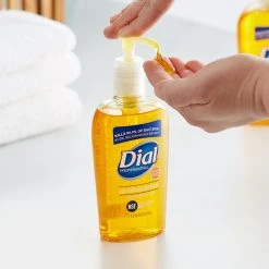 Dial® Dial DIA84014 Professional Gold 7.5 Oz. Antibacterial Liquid Hand Soap - 12/Case