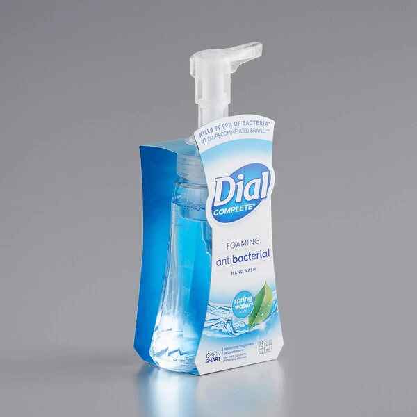 Dial® Dial DIA05401 Complete 7.5 Oz. Spring Water Antibacterial Foaming Hand Wash - 8/Case 4 Dial® Dial DIA05401 Complete 7.5 Oz. Spring Water Antibacterial Foaming Hand Wash - 8/Case - Image 2
