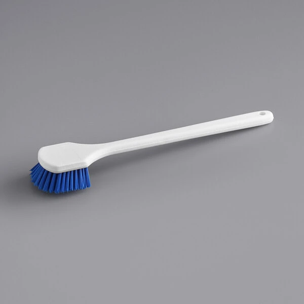 Lavex Janitorial 20" Blue Polyester Floating Utility / Pot Scrub Brush 4 Lavex Janitorial 20" Blue Polyester Floating Utility / Pot Scrub Brush - Image 2