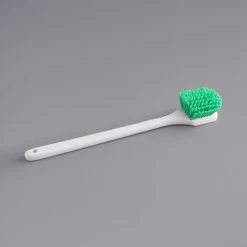 Lavex Janitorial 20" Green Polyester Floating Utility / Pot Scrub Brush