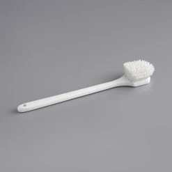 Lavex Janitorial 20" White Polyester Floating Utility / Pot Scrub Brush