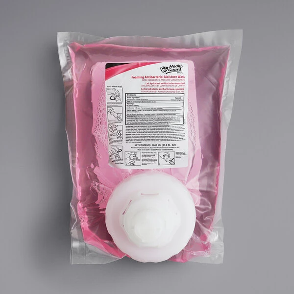 Kutol 64031 Health Guard 1000 ML Antibacterial Hand Soap Bag - 4/Case 4 Kutol 64031 Health Guard 1000 ML Antibacterial Hand Soap Bag - 4/Case - Image 2