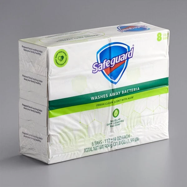 Safeguard™ Safeguard 21855 4 Oz. White Bar Soap 8 Count - 6/Case 4 Safeguard™ Safeguard 21855 4 Oz. White Bar Soap 8 Count - 6/Case - Image 2