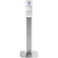 Purell® 7306-DS-SLV Messenger™ ES6 1200 ML White Automatic Hand Sanitizer Dispenser With Silver Panel Floor Stand