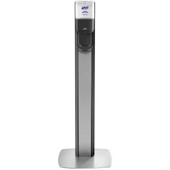 Purell® 7318-DS-SLV Messenger ES8 1200 ML Black Automatic Hand Sanitizer Dispenser With Graphite Panel Floor Stand
