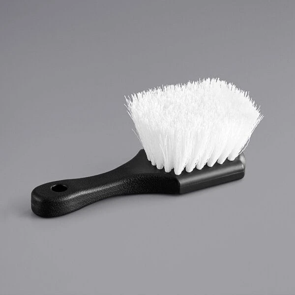 Choice 8" Black Nylon Utility / Pot Scrub Brush 4 Choice 8" Black Nylon Utility / Pot Scrub Brush - Image 2