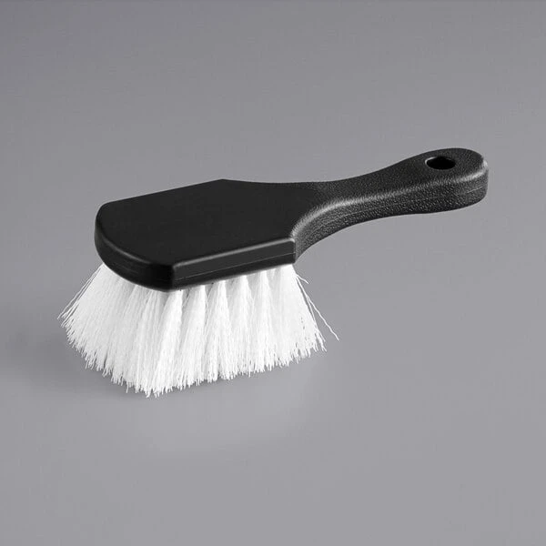 Choice 8" Black Nylon Utility / Pot Scrub Brush 5 Choice 8" Black Nylon Utility / Pot Scrub Brush - Image 3