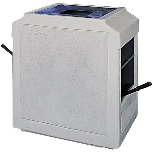 Wausau Tile Inc Wausau Tile TF1242 Auto Attendant 18 Gallon Concrete Rectangular Trash Receptacle With Two Windshield Washing Stations 3 Wausau Tile Inc Wausau Tile TF1242 Auto Attendant 18 Gallon Concrete Rectangular Trash Receptacle With Two Windshield Washing Stations